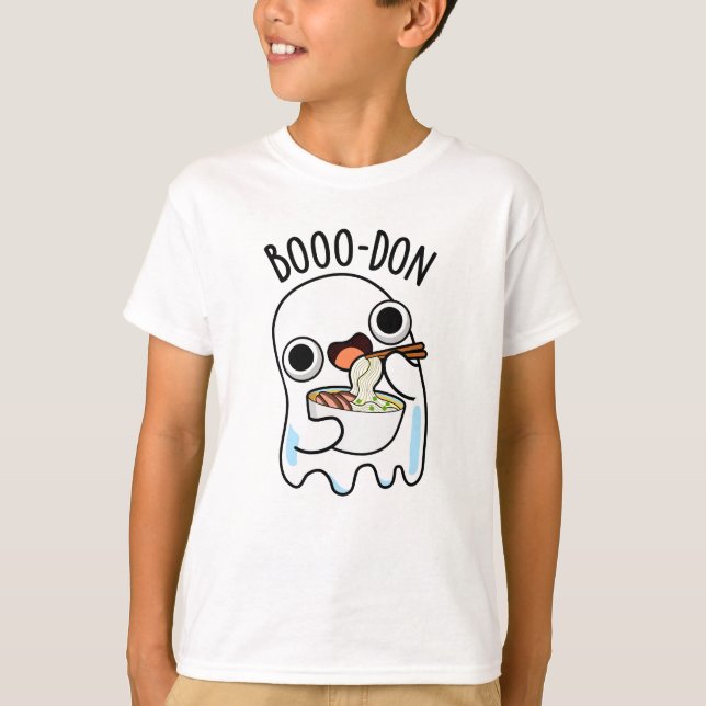 Camiseta Boo-don Funny Ghost Udon Pun (Anverso)