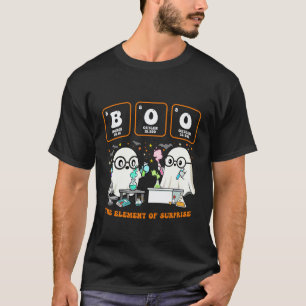 Camiseta Boo El Elemento de Sorpresa Química de Halloween P