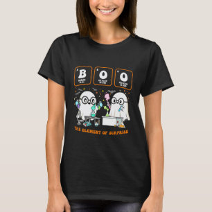 Camiseta Boo El Elemento de Sorpresa Química de Halloween T