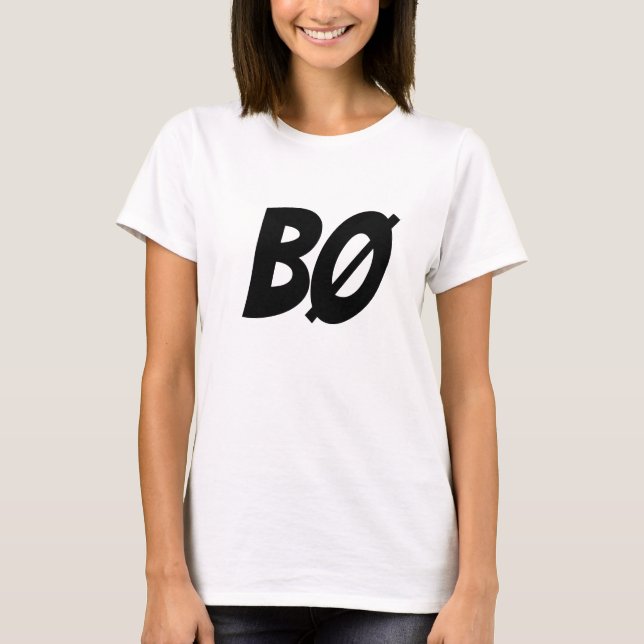 Camiseta BOO, en noruego, BØ (Anverso)