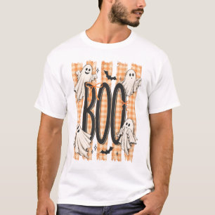 Camiseta Boo Espeluznante Rayado Fantasma de Halloween Coqu