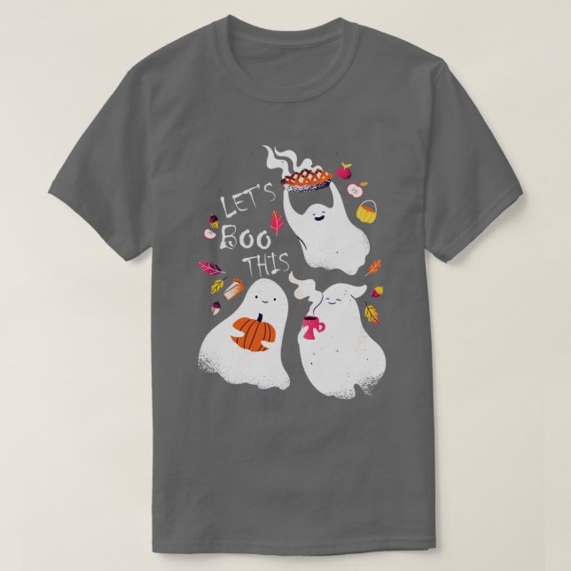 Camiseta Boo este truco de otoño de Halloween o (Diseño del anverso)