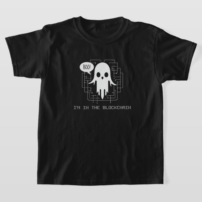 Camiseta ¡Boo! Estoy en Blockchain - Gracioso fantasma de l (Distribución)