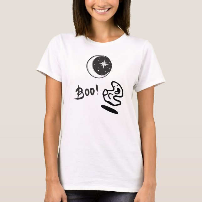 Camiseta Boo fantasma lunar (Anverso)
