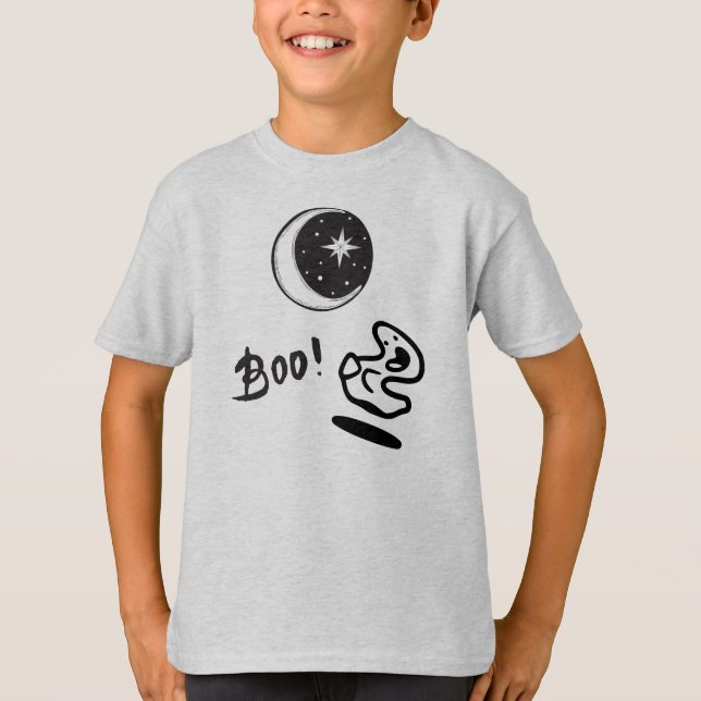 Camiseta Boo fantasma lunar (Anverso)