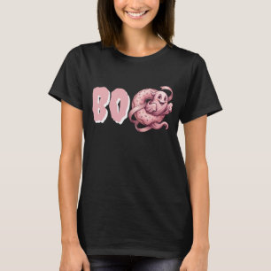Camiseta BOO Fantasma Rosa y Donut Halloween Coquette Dulce