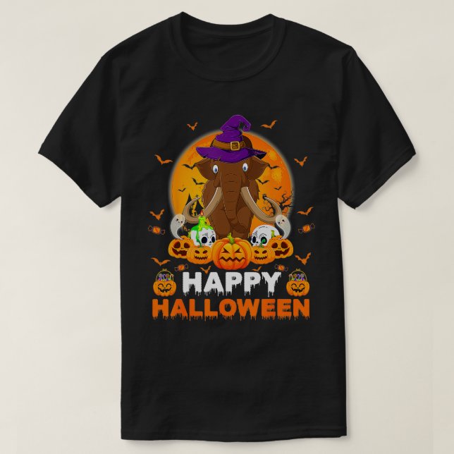 Camiseta Boo Fantasma Scary Calabaza Luna Lana Mamut (Diseño del anverso)