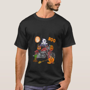 Camiseta Boo Fantasma Viajando en motocicleta Horror Candy