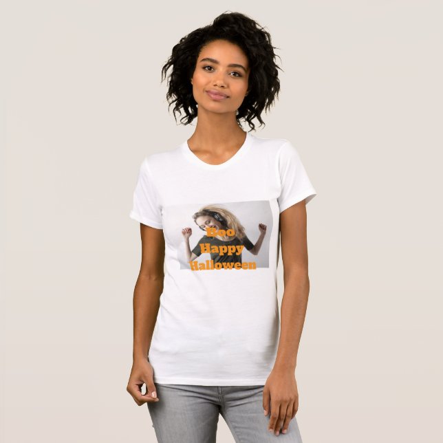 Camiseta Boo Feliz Halloween (Anverso completo)