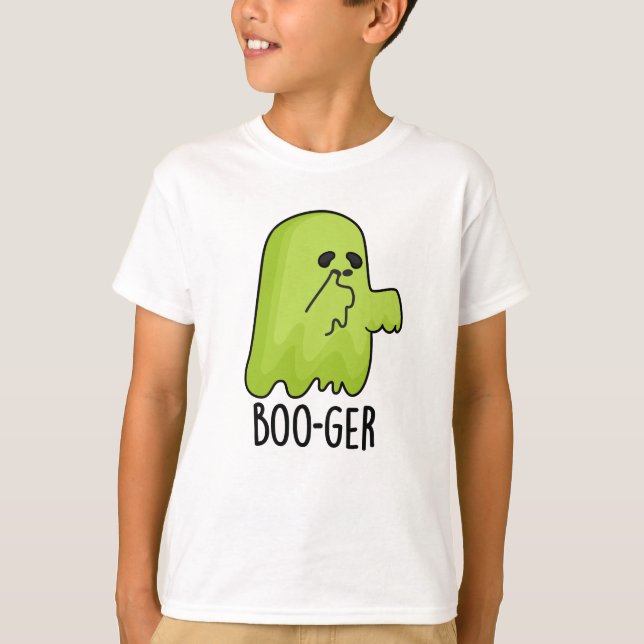 Camiseta Boo ger Gracioso Booger de Halloween Ghost Pun (Anverso)