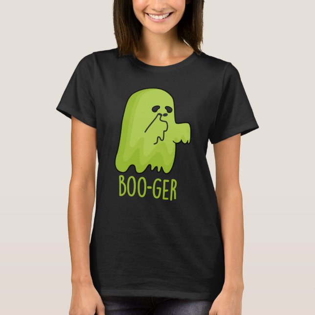 Camiseta Boo-ger Gracioso Booger Halloween Fantasma Pun Dar (Anverso)