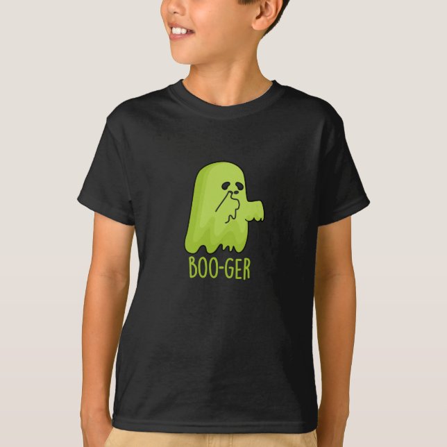 Camiseta Boo-ger Gracioso Booger Halloween Fantasma Pun Dar (Anverso)