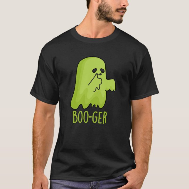 Camiseta Boo-ger Gracioso Booger Halloween Fantasma Pun Dar (Anverso)