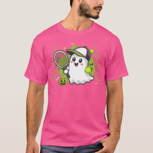 Camiseta Boo Ghost juega al tenis Divertido tenis en Hallow