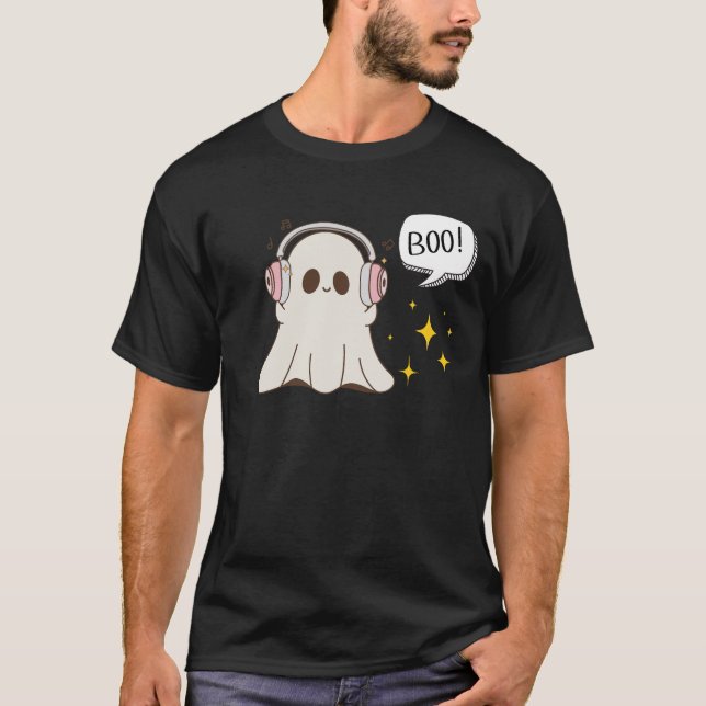 Camiseta Boo Ghost Musical Halloween (Anverso)