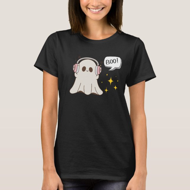 Camiseta Boo Ghost Musical Halloween (Anverso)