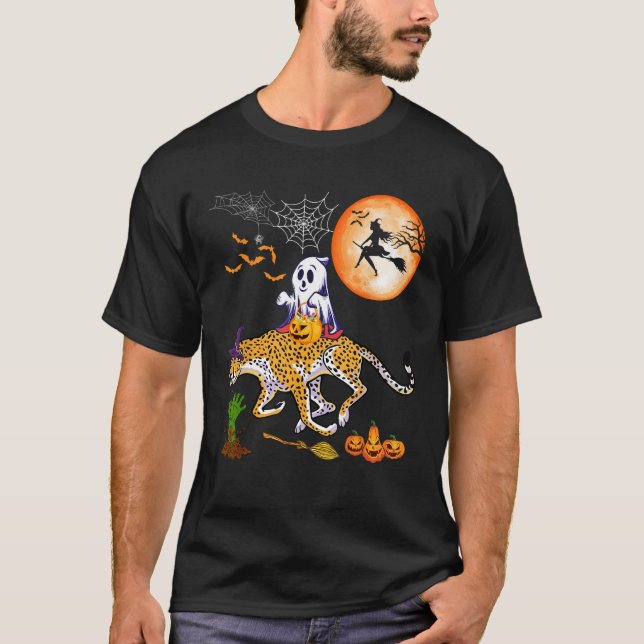 Camiseta Boo Ghost Riding Cheetah Horror Candy Bag Carved P (Anverso)