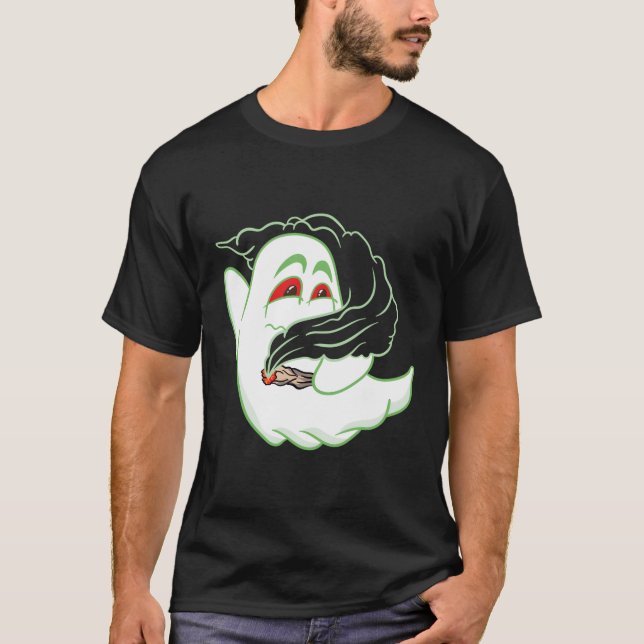 Camiseta Boo Ghost Smoed Thc Feliz Halloween (Anverso)