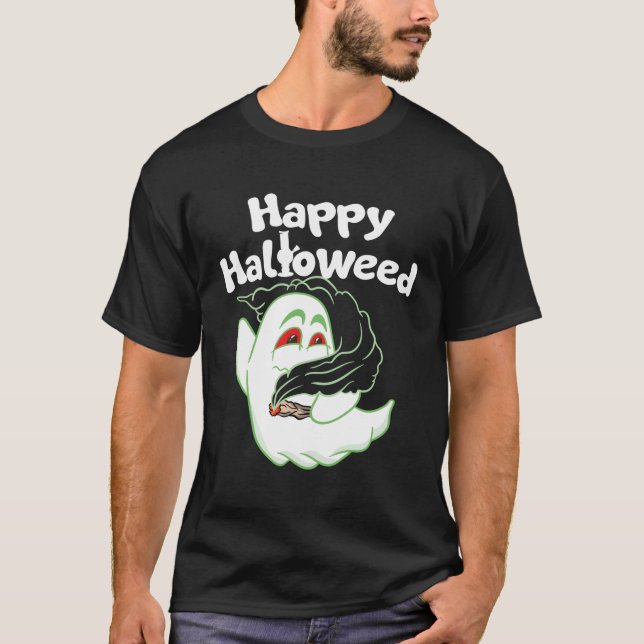 Camiseta Boo Ghost Smoed Thc Feliz Halloween (Anverso)