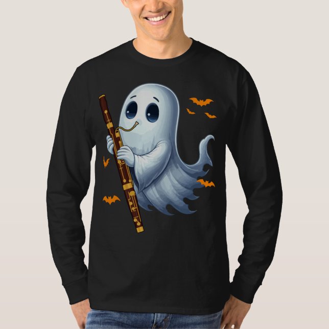 Camiseta Boo Ghoul Playing Bassoon Halloween Musical Instru (Anverso)