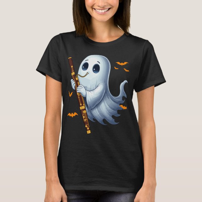 Camiseta Boo Ghoul Playing Bassoon Halloween Musical Instru (Anverso)