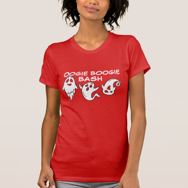 Camiseta Boo-gie Spooky Graciosos Fantasmas Jam Halloween T (Anverso)