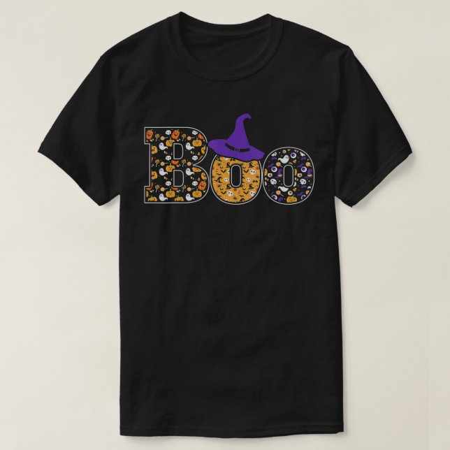 Camiseta Boo Halloween (Diseño del anverso)