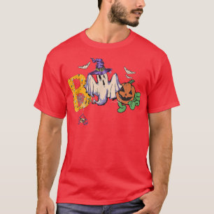 Camiseta Boo Halloween Bat Pumpkin Ghost And Spiders 55