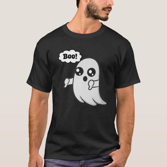 Camiseta Boo Halloween Cama De La Familia Cute (Anverso)