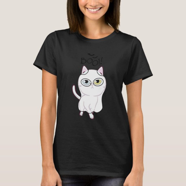 Camiseta Boo Halloween Cat Costume Boo Cat Idea (Anverso)