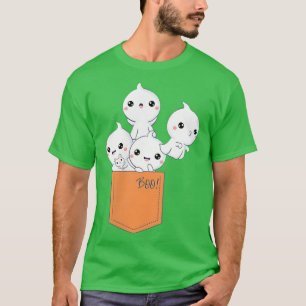 Camiseta Boo Halloween Costume Cute Pocket Baby Ghosts Tood