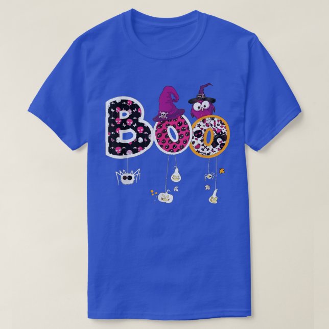 Camiseta Boo Halloween Costume Spime, Fantasmas, Pumkin & W (Diseño del anverso)