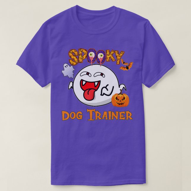 Camiseta Boo Halloween Costume Spookme Perro Entrenador (Diseño del anverso)
