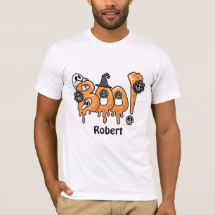 Camiseta Boo Halloween fantasma lindo nombre Personalizado