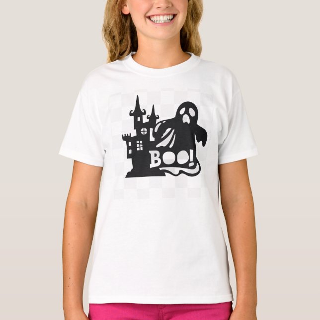 Camiseta Boo Haunted House y Ghost (Anverso)