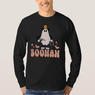 Camiseta Boo Haw Cowboo Occidental Otoño Halloween Espanto
