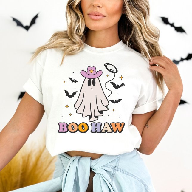 Camiseta Boo Haw Cowboy Spooky Cute Ghost Halloween (Subido por el creador)