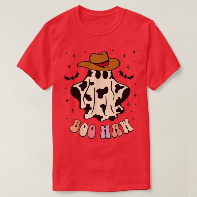 Camiseta Boo haw fantasma cowboy occidental cowgirl diverti (Diseño del anverso)