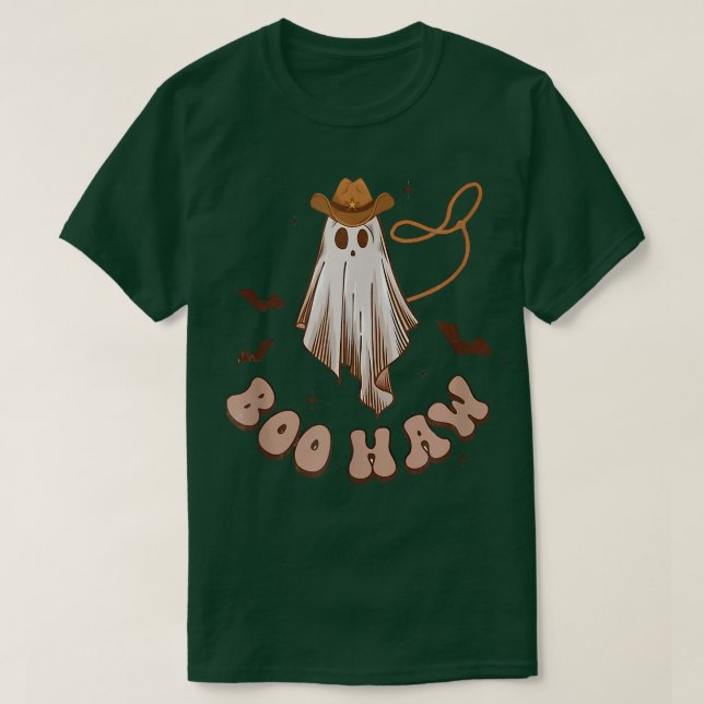 Camiseta Boo Haw Fantasma Rodeo País Occidental Vaquero Hal (Diseño del anverso)