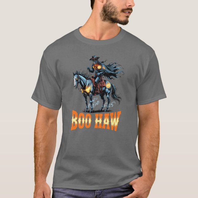 Camiseta Boo Haw Halloween Cowboy (Anverso)