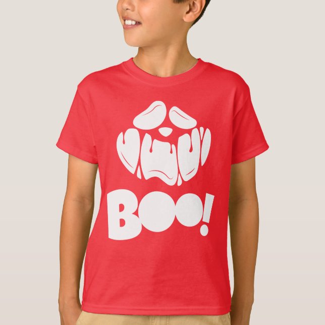 Camiseta Boo Horror Face Feliz Halloween (Anverso)