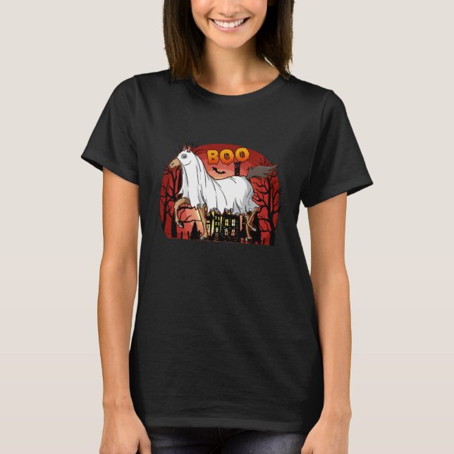 Camiseta Boo Horse  Boo Ghost Horse Costume For Halloween (Anverso)