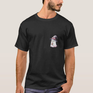 Camiseta Boo Jee Ghost Con Café Coquette Bow Halloween W