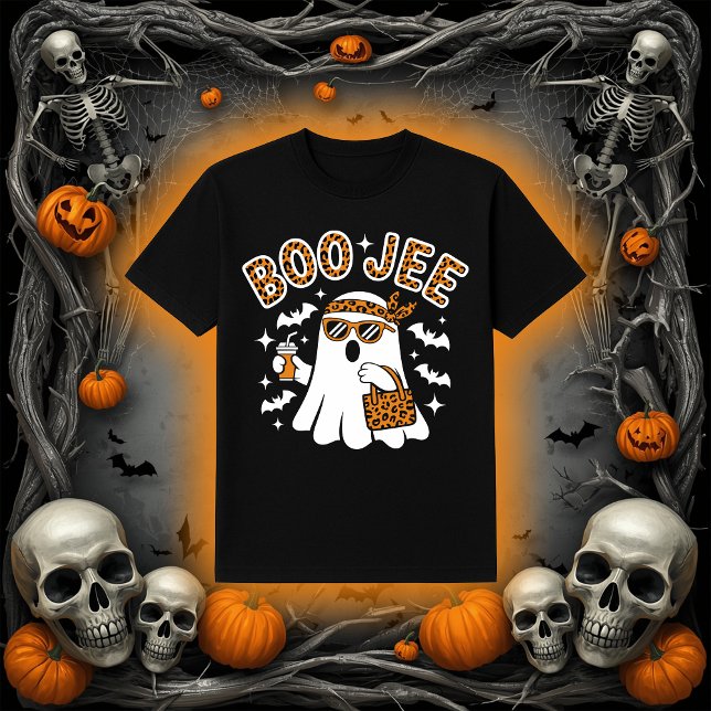 Camiseta Boo-Jee Ghost | Halloween de moda para leopardo (Subido por el creador)