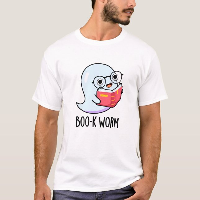 Camiseta Boo-k Worm Funny Halloween Bookworm Ghost Pun (Anverso)