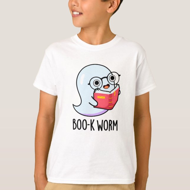 Camiseta Boo-k Worm Funny Halloween Bookworm Ghost Pun (Anverso)