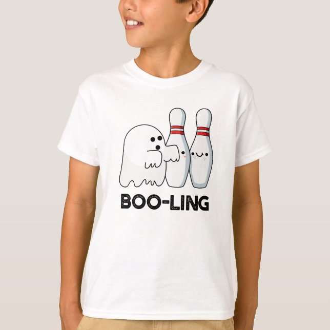 Camiseta Boo-ling Funny Halloween Bowling Ghost Pun (Anverso)