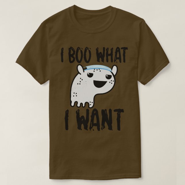 Camiseta Boo lo que quiero del divertido diseño fantasma de (Diseño del anverso)