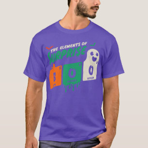 Camiseta Boo Los Elementos De Sorpresa Halloween Periódicos