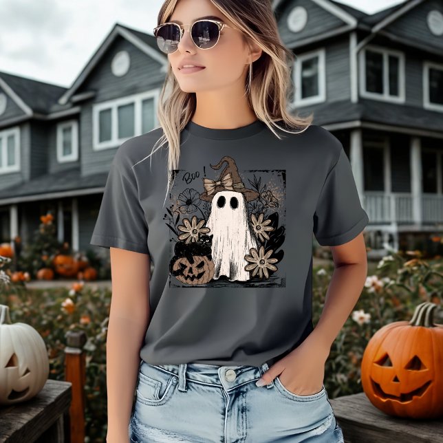 Camiseta Boo Magic Vibes Boho Fantasma Floral (Subido por el creador)